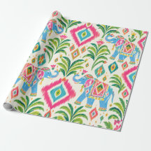 Preppy Ikat Tropische Palme Boho Chic