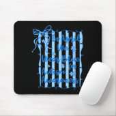 Preppy im April trägt blaues Autismus-Bewusstsein Mousepad (Mit Mouse)