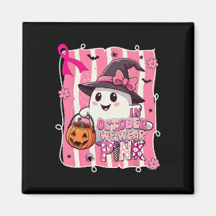 Preppy im Oktober wir tragen rosa Geisterkrebs Magnet
