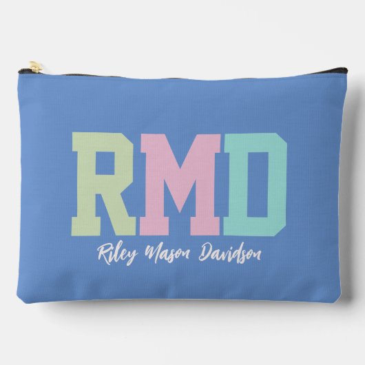 Preppy initis niedlich trendiges Parwinkle-Foto Zubehörtasche (Vorderseite)