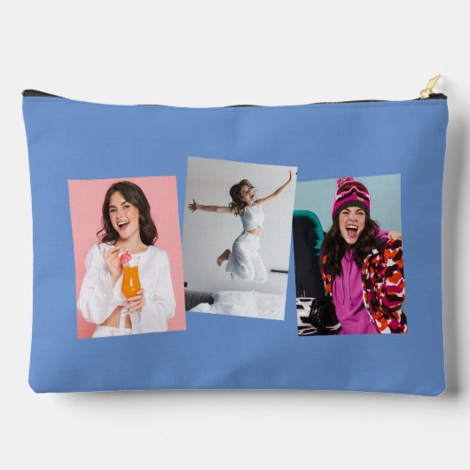 Preppy initis niedlich trendiges Parwinkle-Foto Zubehörtasche (Rückseite)