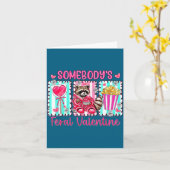 Preppy Irgendjemands Wilder Valentins-Raccoon Vale Karte (Gelbe Blume)