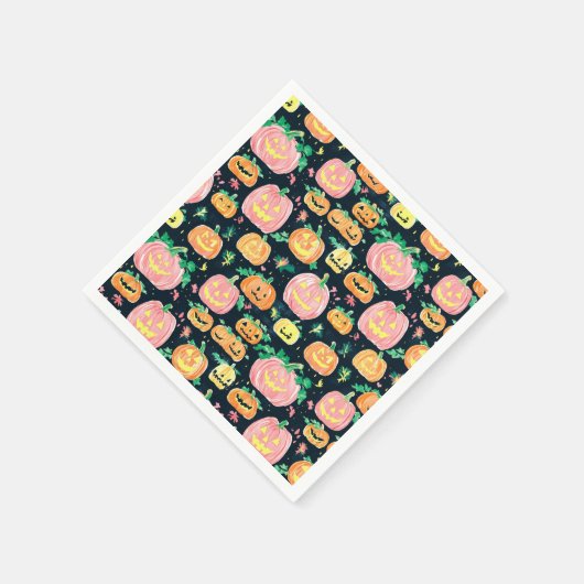 Preppy Jack-O’-Lantern Halloween Serviette (Ecke)