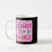 Preppy Joy To The World Christian Christmas Cross  Kaffeetasse (Links)