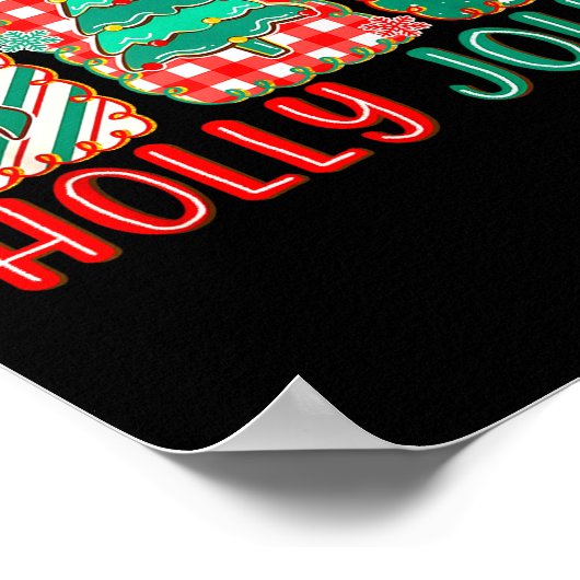 Preppy Joy To The World Xmas Greatest Gift Of All Poster (Ecke)