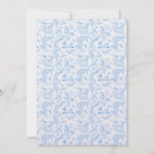 Preppy Jungle Chinoiserie Einladung zur Hochzeit (Rückseite)