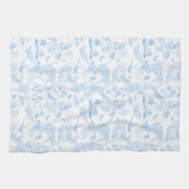 Preppy Jungle Chinoiserie Monogram A Geschirrtuch (Horizontal)