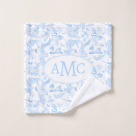 Preppy Jungle Chinoiserie Monogram A Waschlappen