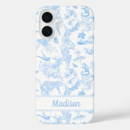 Preppy Jungle Chinoiserie Toile iPhone 16 Hülle