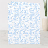 Preppy Jungle Chinoiserie Toile Dankeskarte (Rückseite)