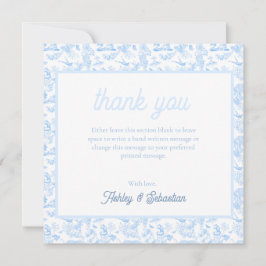 Preppy Jungle Chinoiserie Toile Dankeskarte