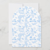 Preppy Jungle Chinoiserie Toile Einladung (Rückseite)