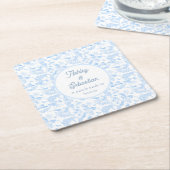 Preppy Jungle Chinoiserie Toile Rechteckiger Pappuntersetzer (angewinkelt)