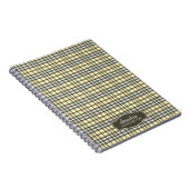 Preppy Kariert Custom Notebook (Schokolade/Gelb) Notizblock (Rechte Seite)