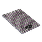 Preppy Kariert Custom Notebook (schwarz/lila) Notizblock (Rechte Seite)
