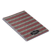Preppy Kariert Custom Notebook (schwarz/rot) Notizblock (Rechte Seite)