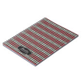 Preppy Kariert Custom Notebook (schwarz/rot) Notizblock (Linke Seite)