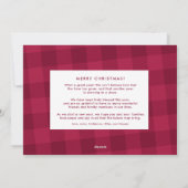 Preppy Kariert Foto Gallery Weihnachtskarte Feiertagskarte (Rückseite)