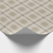 Preppy Kariert Scottish Tartan Soft Neutral Geschenkpapier (Ecke)