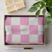 Preppy Karo Rosa Weiß Mod Retro Seidenpapier (Geschenk)