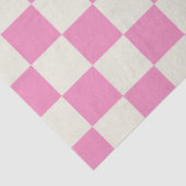 Preppy Karo Rosa Weiß Mod Retro Seidenpapier (Ausschnitt)