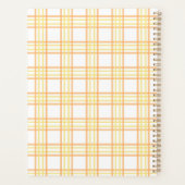 Preppy-Karo-Varsity-Monogramm Orange-Gelb Planer (Rückseite)