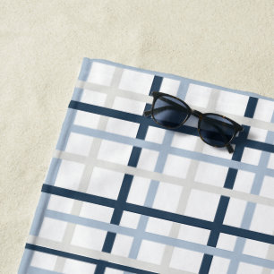 Preppy-Karomuster Küstenstil Strandtuch