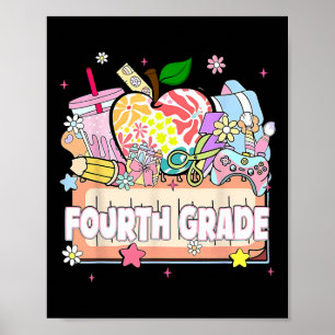 Preppy Kids Fourth Grad 2025 Preschool 4th G Poster