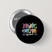 Preppy Kindergarten Squad Team Crew Teacher Back T Button (Vorne & Hinten)