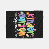 Preppy Kindergarten Squad Team Crew Teacher Back T Fleecedecke (Vorderseite (Horizontal))