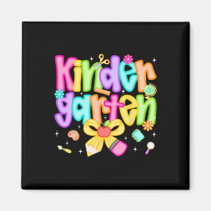 Preppy Kindergarten Zurück zur Schule Lehrer Kinde Magnet