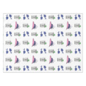 Preppy Ladies Derby Party Blue Heels Hats & Juleps Tischdecke (Vorderseite (Horizontal))