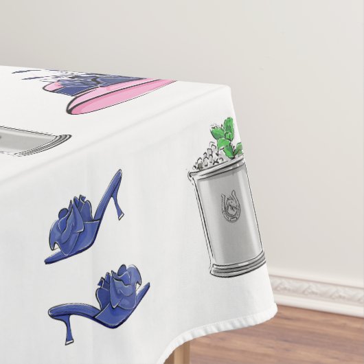 Preppy Ladies Derby Party Blue Heels Hats & Juleps Tischdecke (Beispiel)