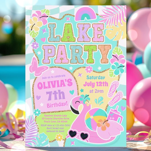 Preppy Lake Birthday Party beim Lake Summer Einladung