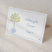 Preppy Lemon Tree Polterabend Platzkarte Tischnummer