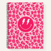 Preppy Leopard Print Lächeln Notizblock (Vorderseite)