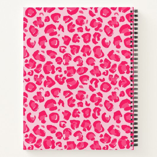 Preppy Leopard Print Lächeln Notizblock (Rückseite)