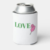Preppy Liebe Pink Pickleball Dosenkühler (Kanne Rückseite)