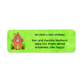 Preppy Lil House New Address Labels (Vorne)