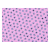 Preppy Lila Blue Botanical Small Blume Muster Tischdecke (Vorderseite (Horizontal))