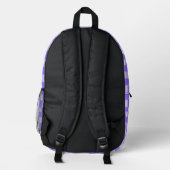 Preppy Lila Checked Backpack Bedruckter Rucksack (Rückseite)