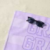 Preppy Lila gestreiftes Badetuch (Beispiel)