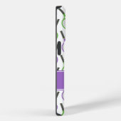 Preppy Lila Green Aquamarin Tennis Personalisiert Case-Mate iPhone Hülle (Rückseite / Rechts)
