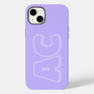 Preppy Lila Monogram Case-Mate iPhone 14 Plus Hülle