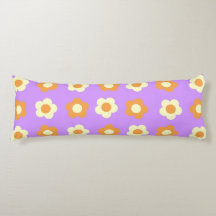 Preppy Lila Orange Floral Simple Blume Pattern