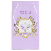 Preppy Lila Pickle Ball Happy Birthday Kleine Geschenktüte (Rückseite)