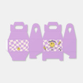 Preppy Lila Retro Y2K Smile Birthday Favor Box Geschenkschachtel (Ungefaltet)
