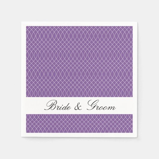 Preppy Lila Spiral Serviette (Vorderseite)