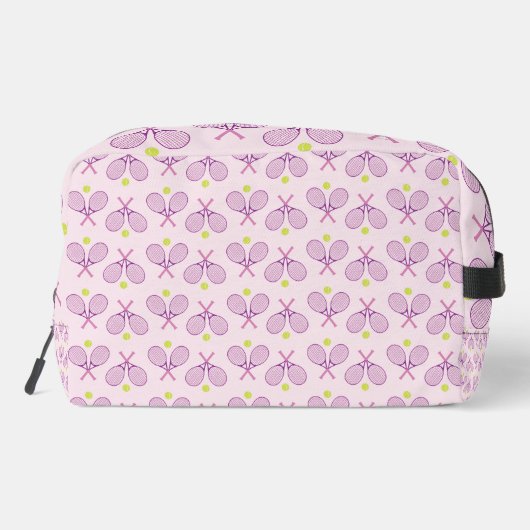 Preppy Lila Tennis Waschbeutel (Rückseite)