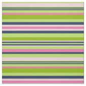 Preppy Lime Green, Pink und Navy Strip Stoff (Muster)